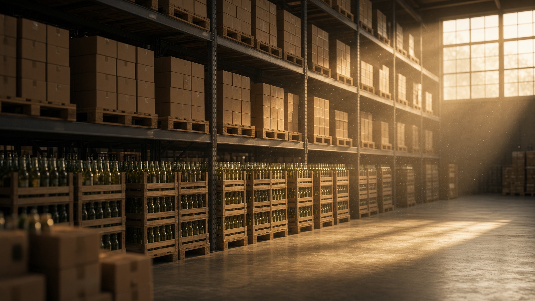 Interior of the Superior Products warehouse